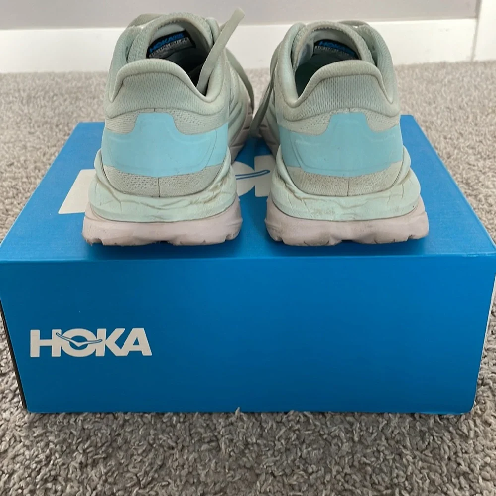 HOKA ONE ONE Mach 4 Tennis Shoes, Blue Glass/Coastal Shade (𝐬𝐞𝐞 𝐩𝐡𝐨𝐭𝐨𝐬)